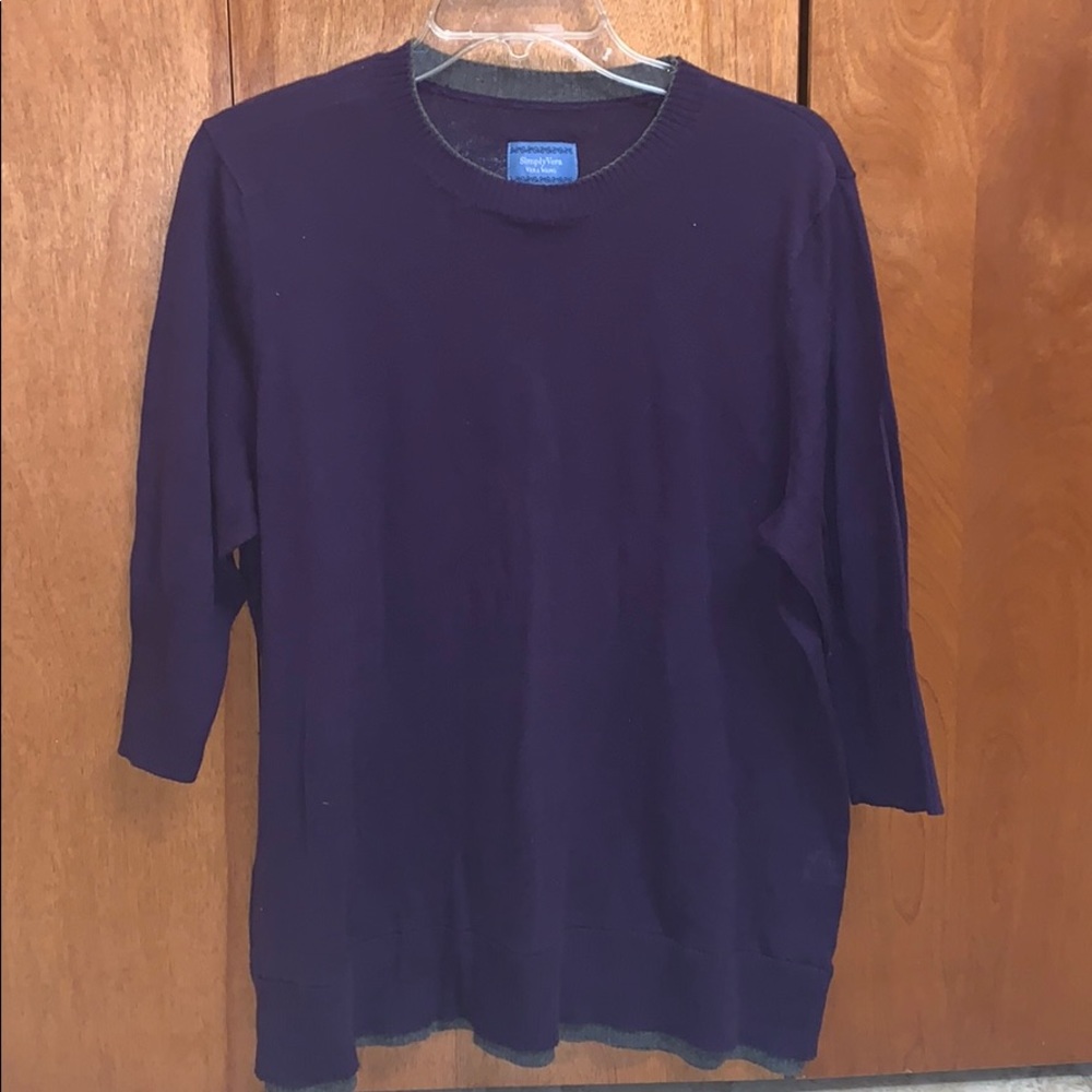 Simply Vera Vera Wang Purple Sweater